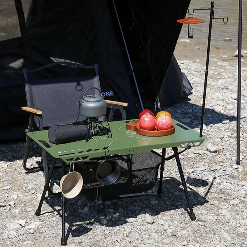 Outdoor Tactical Table Camping Folding Table Half Fold Aluminum Alloy Table Portable Ultra Lightweight Liftable Table New