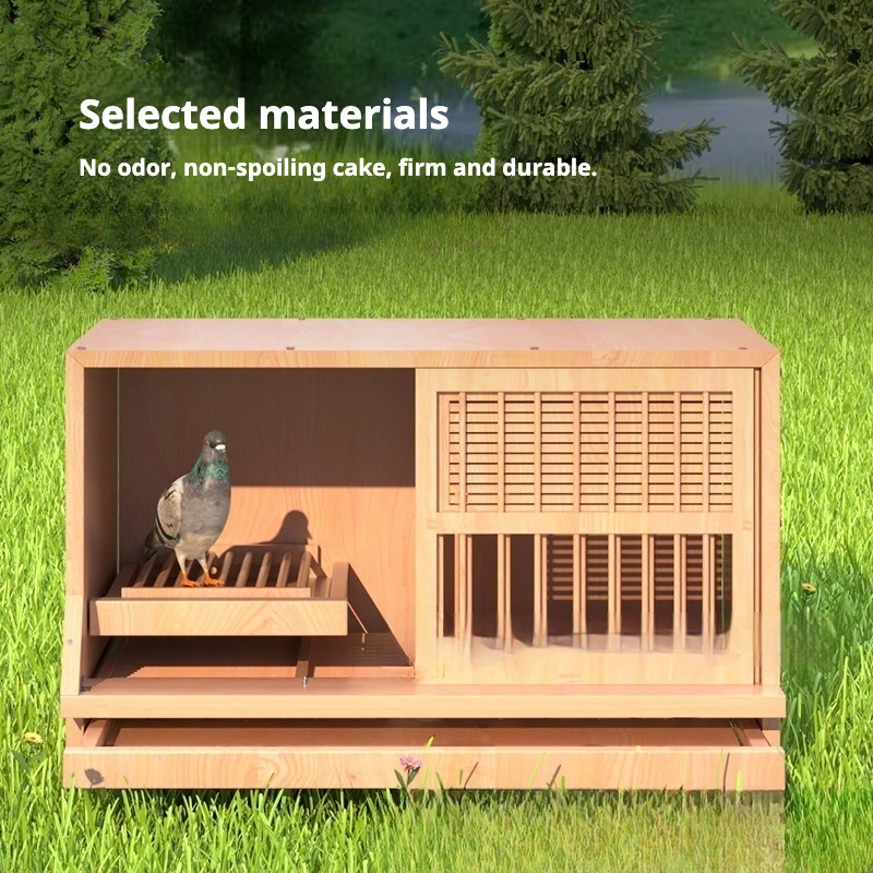 Pigeon breeding and matching cage wooden racing pigeon nest box outdoor set