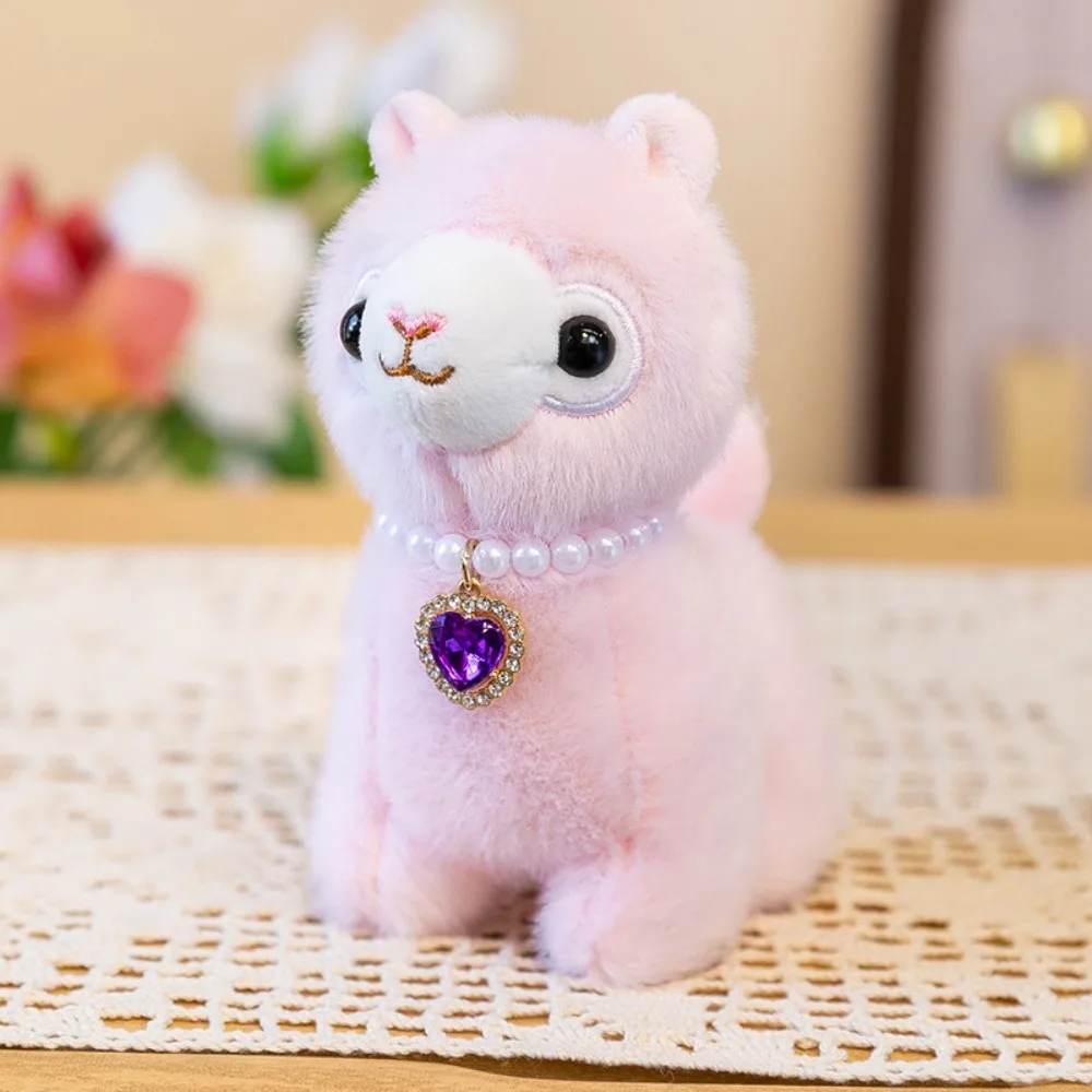 Portable Plush Xinjiang Sheep Pendant Soft Cartoon Sheep Shape Bag Hanging Charm Plush Lamb Doll Desktop Ornament