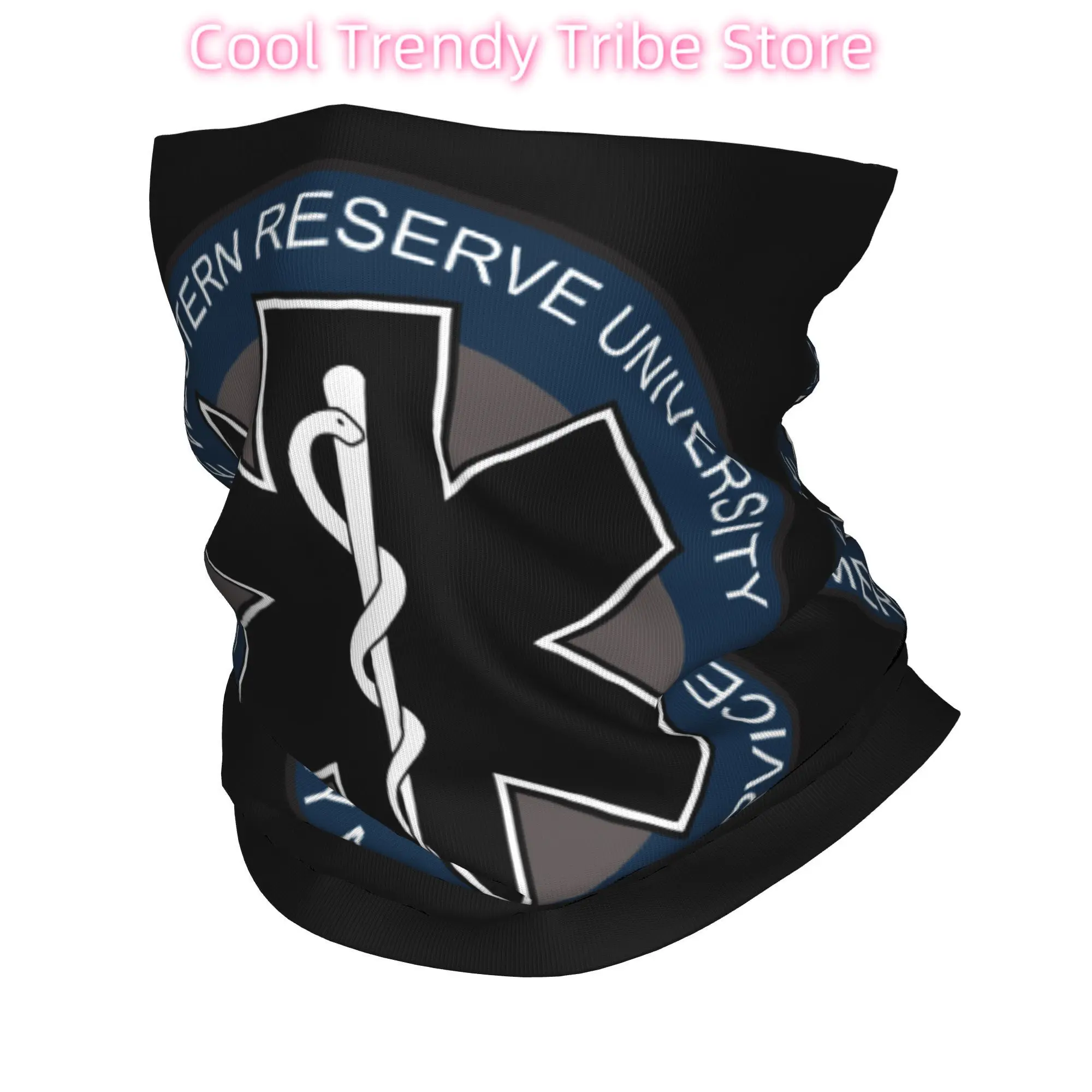 

Custom Emt Star of Life Neck Gaiter Men Women UV Protection Winter Paramedic Health Care Bandana Scarf for Cycling