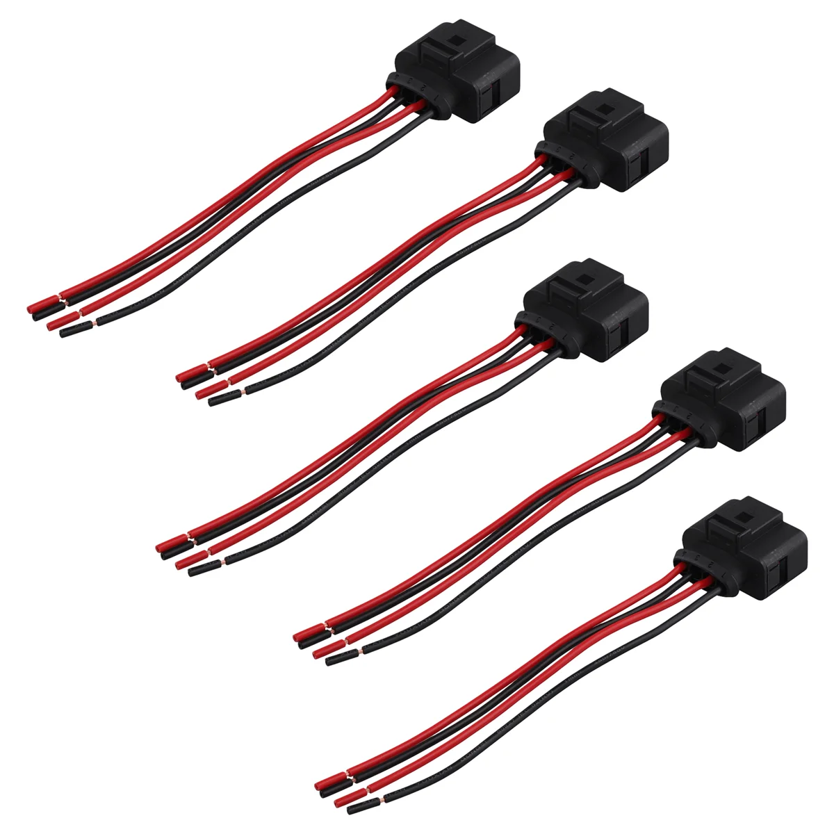 5 Pcs 4 Pin Auto Wire Harness Connector Coil Extension Adapter Electrical Plug for Volkswagen Audi Passat