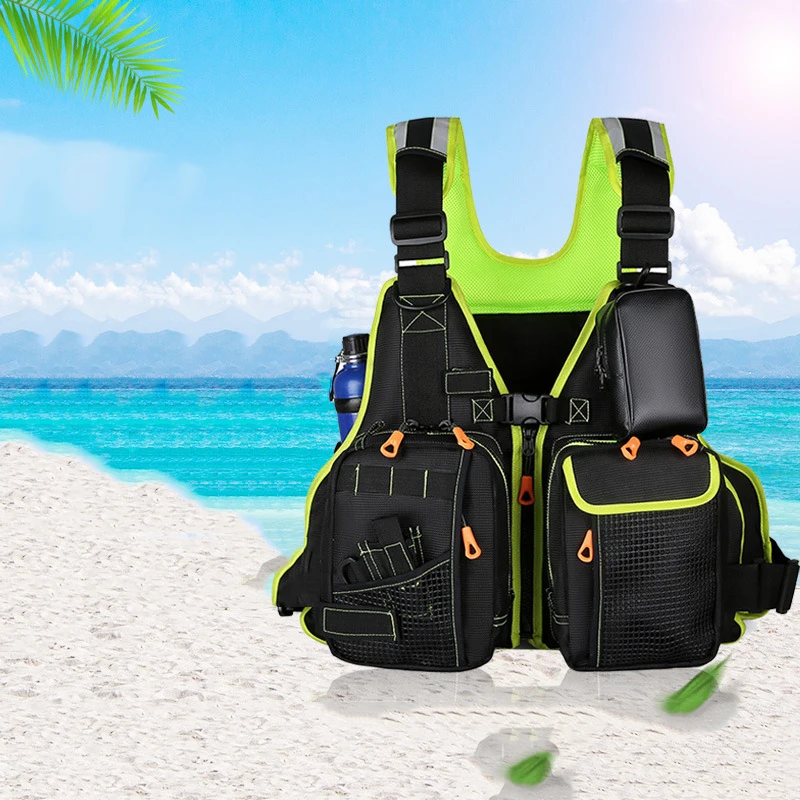 

Luya Life Jacket Outdoor Fishing Vest Multi Pocket Buoyancy Vest Sea Fishing Drifting Surfing Swimming Vest 2026 New Style