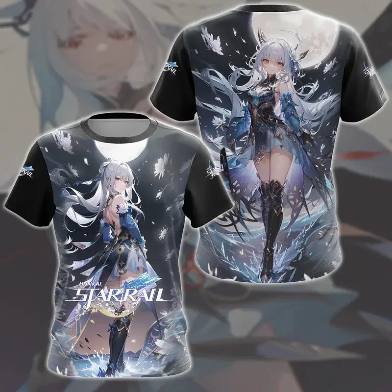 New Hot Game Honkai: Star Rail Kafka Role Playing T-Shirt 3D Print Fashion Men/Women Short Sleeve T Shirt Casual Unisex Tops Tee