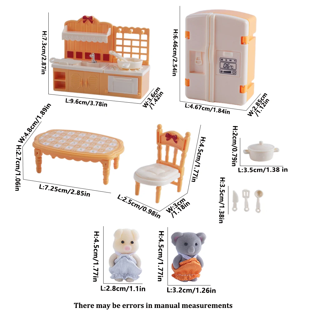 1/12 Mobili in miniatura Cucina Maiale Elefante Baby Animal Bagno Modello Casa delle bambole Mini Soggiorno Ornamento Casa da gioco Giocattolo Regalo