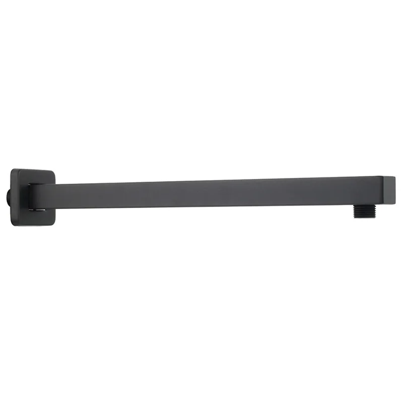 Matte Black 38cm Length Conseal Install Shower Fixed Connecting Pipe Wall Mounted Shower Arm For Shower Head Shower Accessory