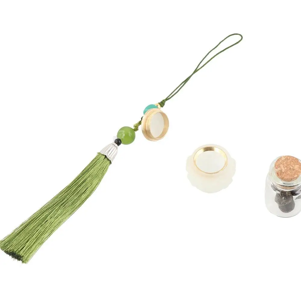 

Lotus Flower Sachet Mobile Phone Chain Jade Beads Tassels Chinese Knot Key Chains Hollow Cute Keychain Components