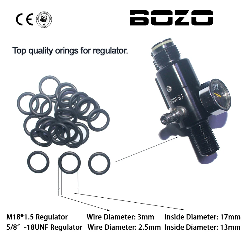 HPA Air Tank Regulator Valve O-Rings High Quality Polyurethane Orings Backup Replace 10bags/25bags