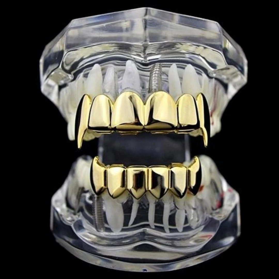 Klassische Glänzende Vampirzähne Zahnkappen Hip-Hop 6/6 Glatte Oberfläche Zahn-Grills für Frauen Männer Halloween Cosplay Schmuck Geschenk – Detail 5