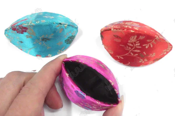 10Pcs Cute Sea Shell Ring Gift Boxes Mini Jewelry Packaging Handmade Silk Cardboard Cases Storage