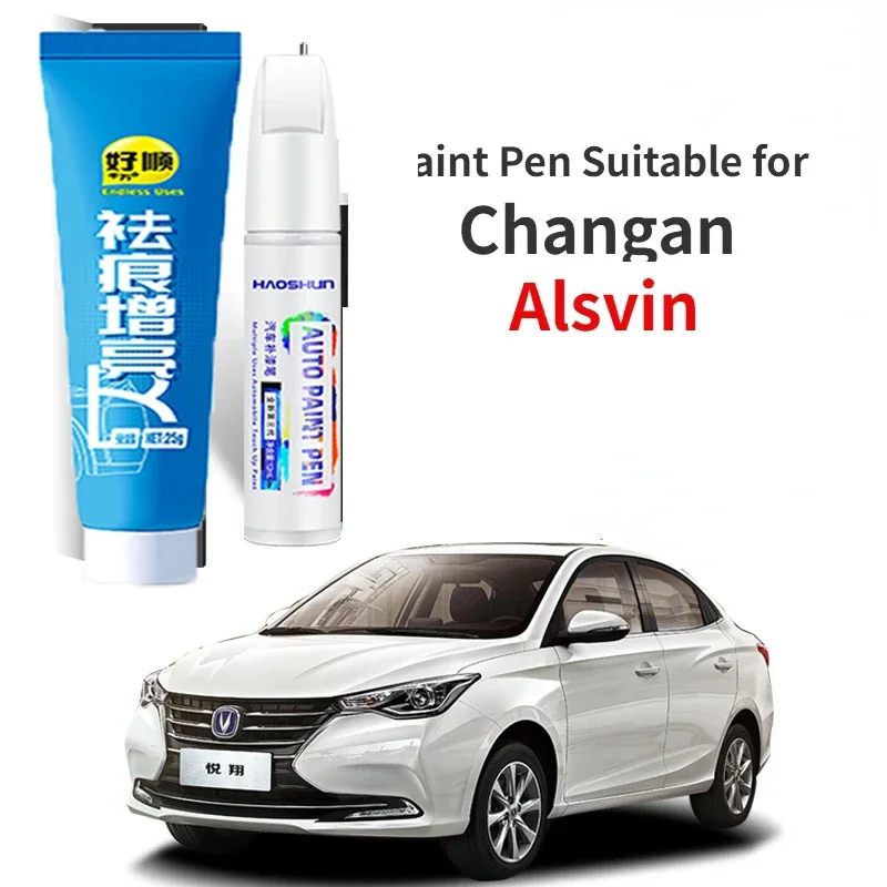Paint Pen Suitable for Changan Alsvin Paint Fixer Snow Field White Pearl White Special Yuexiang V3 V5 V7 Car Supplies Car Paint