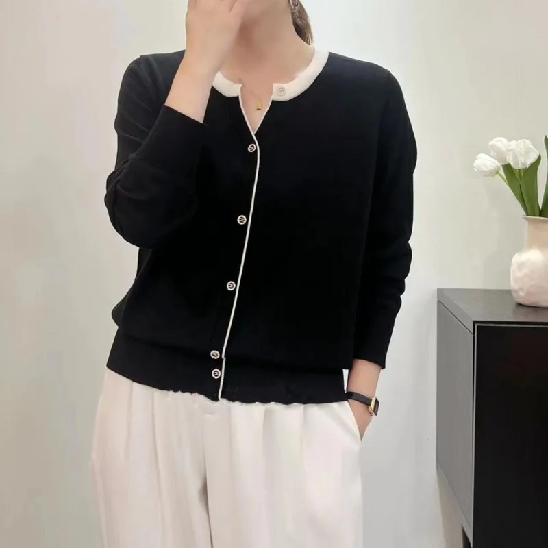 V-neck Loose Knitting Bottoming Shirt Women Autumn Winter Simplicity Office Lady Solid Color Sweater All-match Knitwear Tops