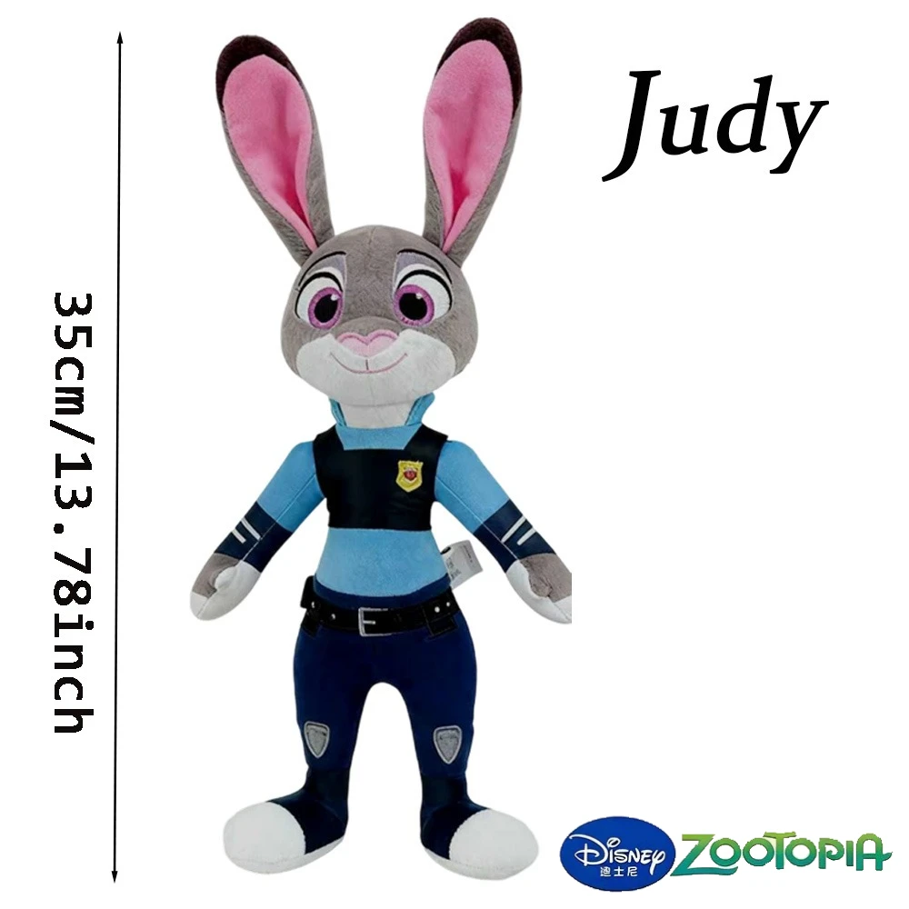 Disney Zootopia Peluche Animali di peluche morbidi Judy Hopps Fox Nick Wilde Bambola Regalo di Natale Cartoon Anime Movie Personaggio