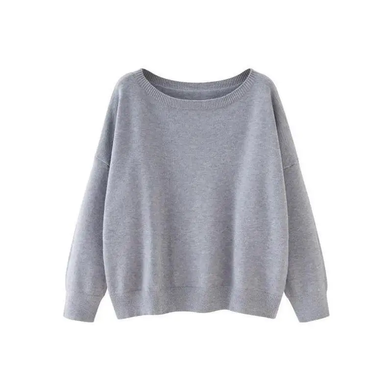 ex Knitted Sweater Flat Weave round Ne Coolmax Fiber Large Size Ciwalk  Collar Nine Sve Length Non-deformable