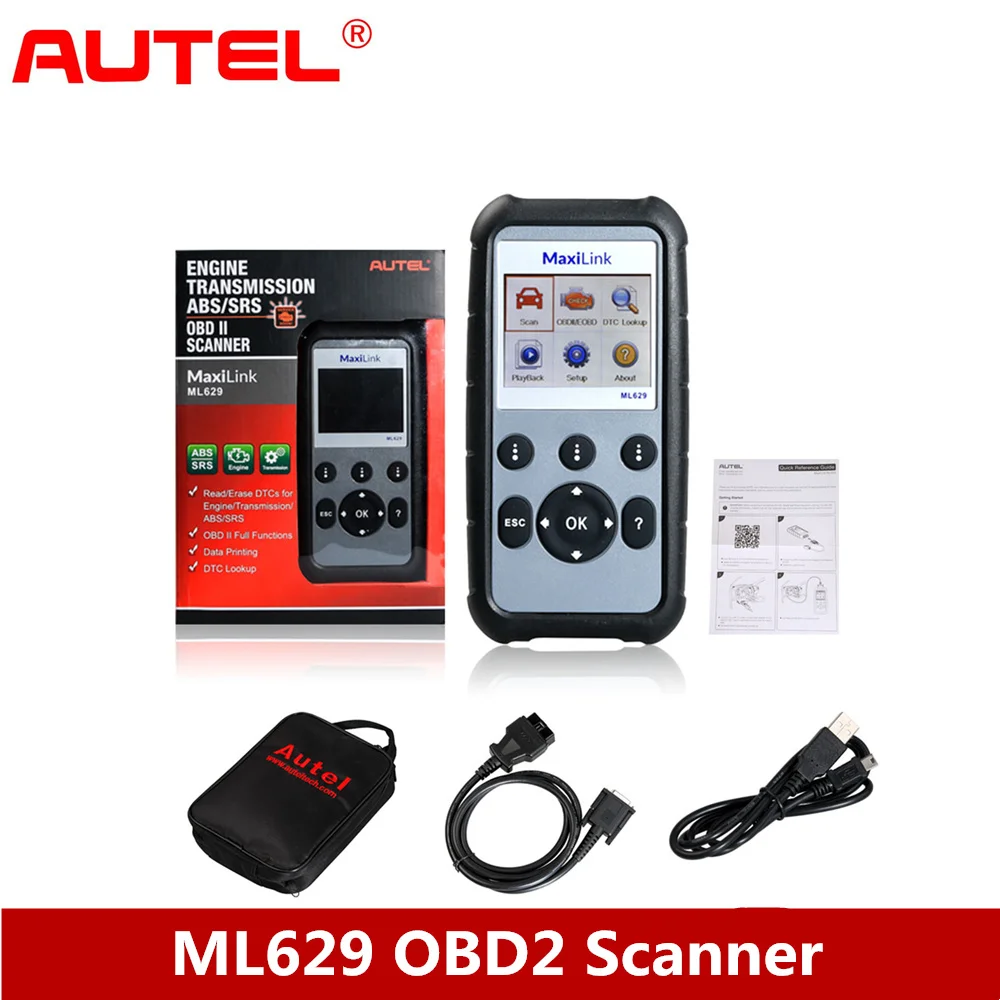 

Autel MaxiLink ML629 ABS/Airbag/AT/Engine Code Reader Scanner CAN OBDII Diagnostic Tool