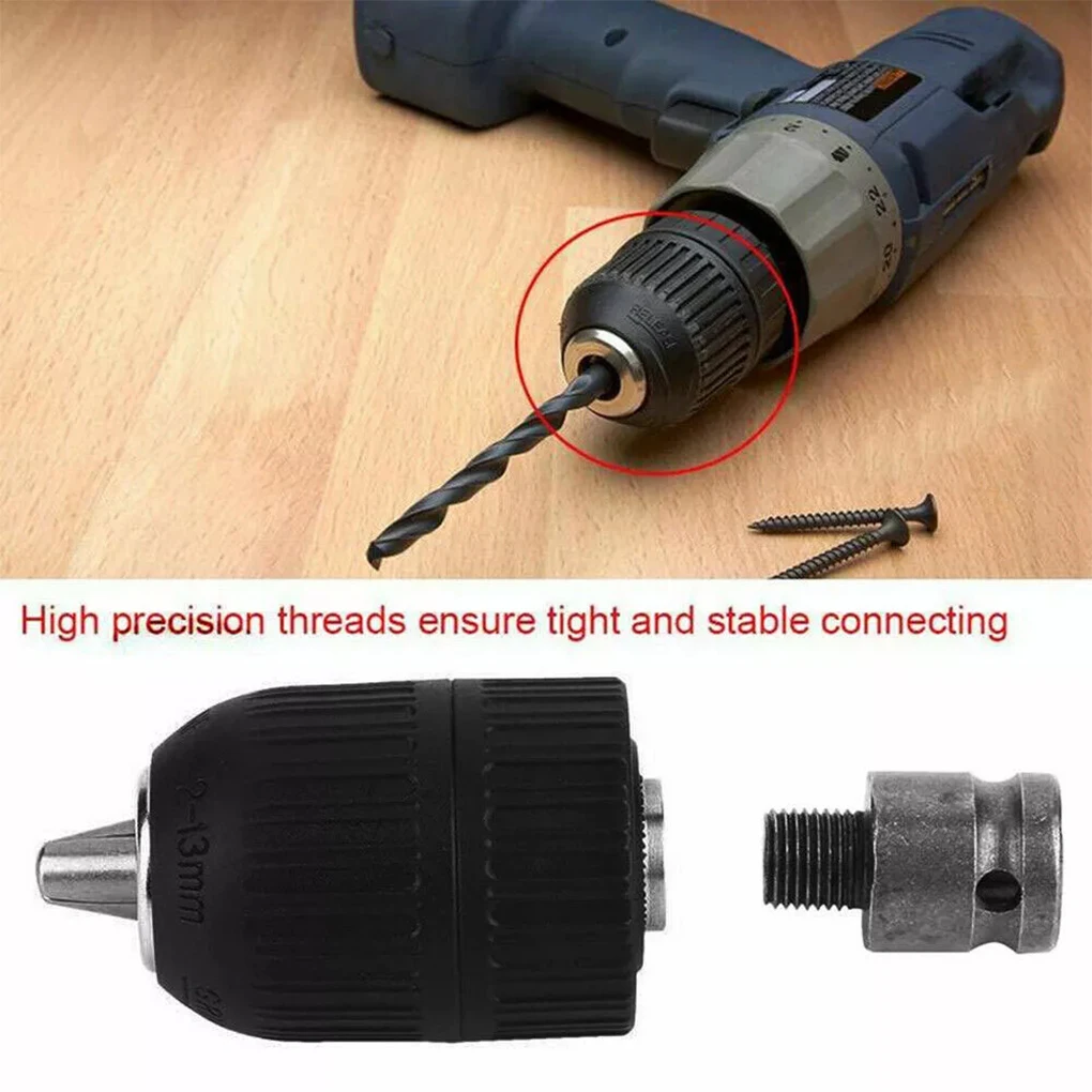 Hand Tight Chuc-k Clamp Converter 2-13MM Shank Patented Locking Function Conveniently Tighten