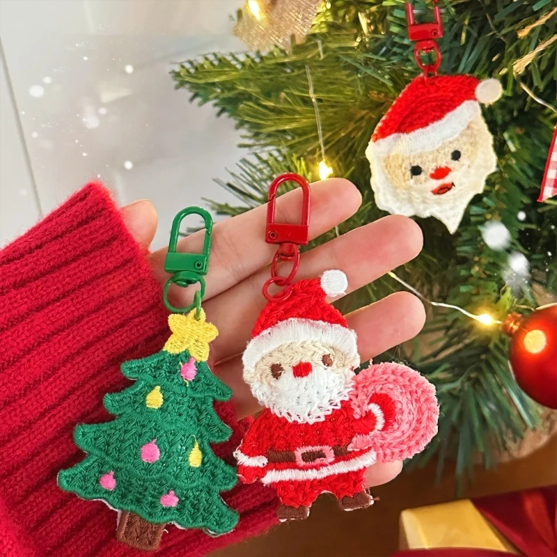 Lovely Schoolbag Pendant Plush Santa Snowman Christmas Tree Hanging Ornaments for Adults and Kid