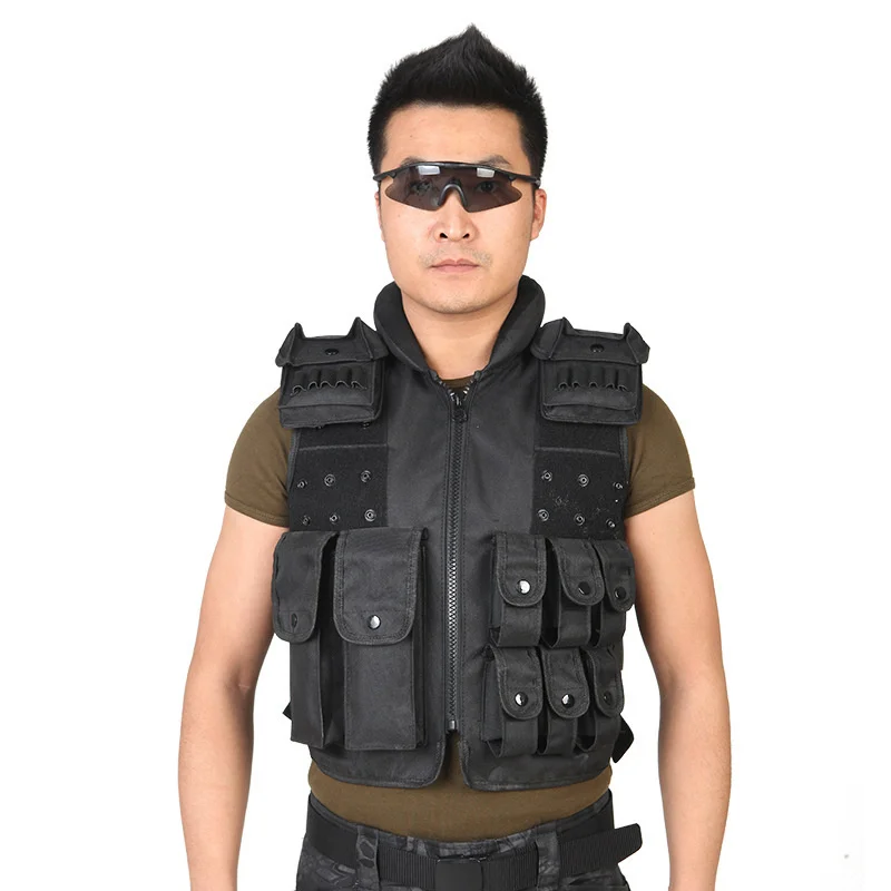 

SWAT Law Military Enforcement Vest Tactical Vest SWAT Combat vest CS equipment-Black uniform