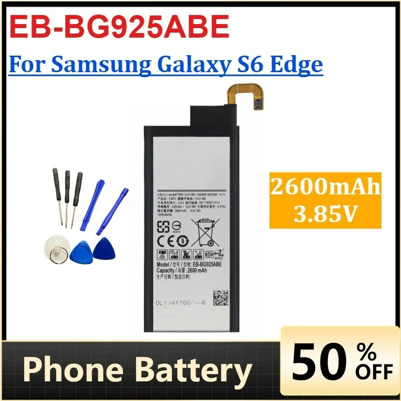 

2600 мАч EB-BG925ABE литиевая аккумуляторная батарея для Samsung Galaxy S6 Edge Сменная батарея для мобильного телефона