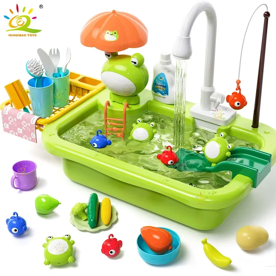 Baby Kitchen Toy Play House Toys Pretend Play Dish Wash Sink Electric Dishwasher Role Play Housework Education Toys For Children