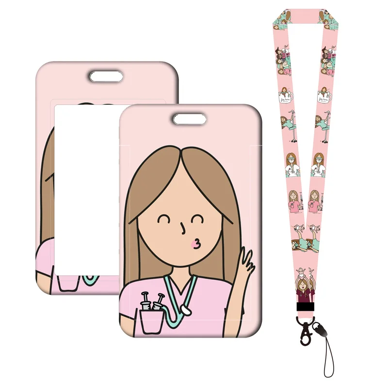 Interessante Krankenschwester-Kartenhalter-Lanyards für Schlüsselanhänger, Krankenhaus, Arzt, Kartenhalter, Umhängeband, Arbeiter, Tür, Ausweishalter, Ausweishalter – Detail 18