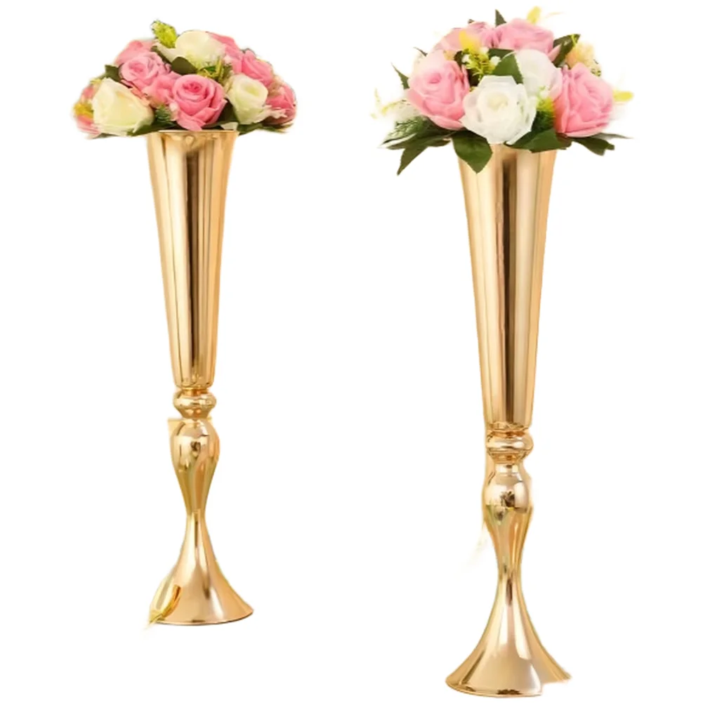 Luxury European Mermaid Metal Vase Floral Holder Wedding Table Centerpiece For Party Banquet Home Desktop Flower Arrangement