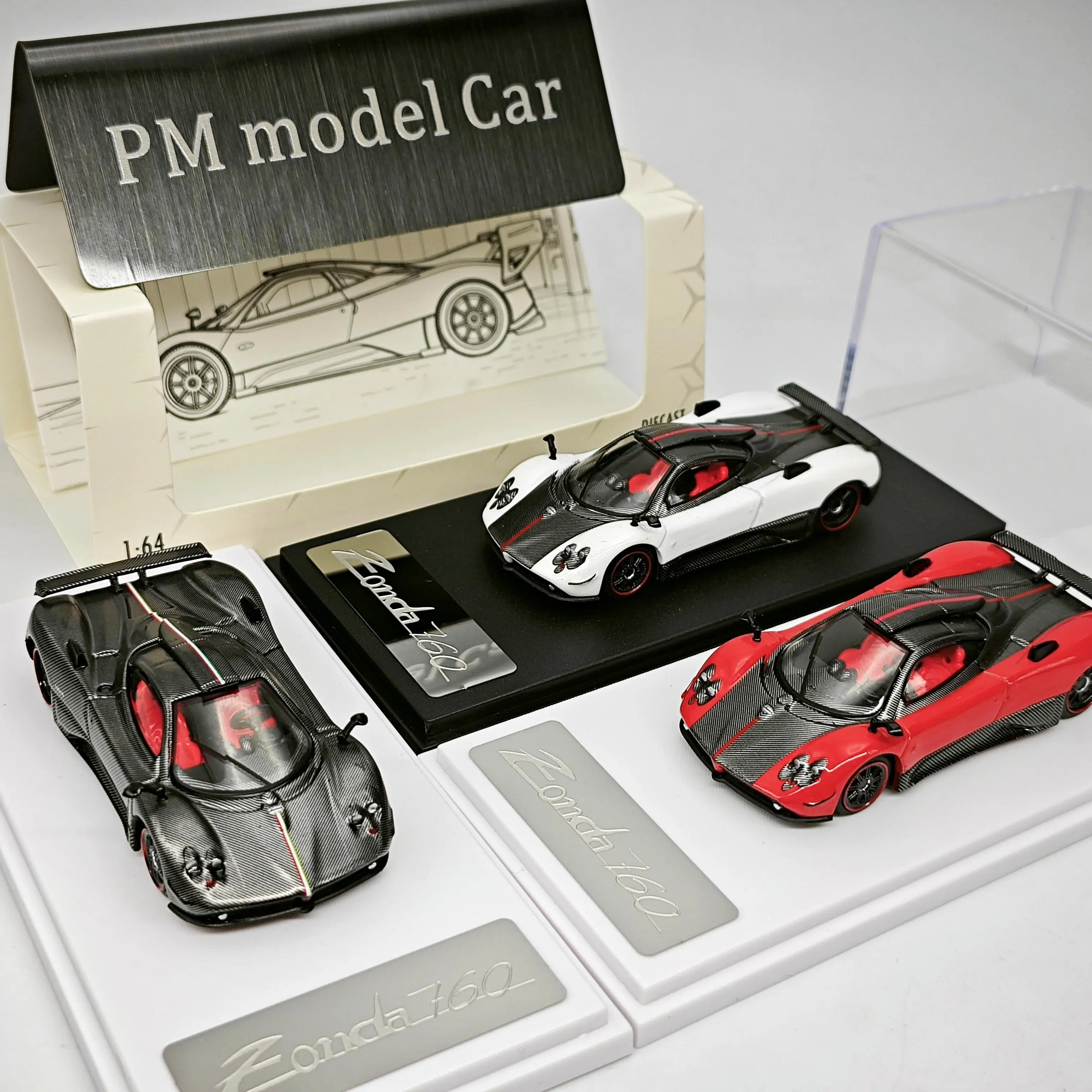 

LC 1:64 Pagani Zonda 760 Alloy Diecast Model Car Collectible Gift Static Display