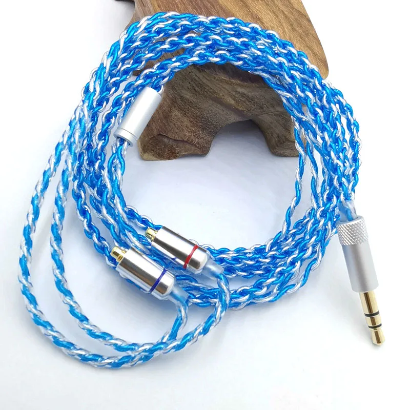 RY-c12 1.2m DIY Replacement Cable 3.5mm Silver plated  Upgraded Wire 4 strand wire cable For Repair DIY HIFI mmcx earphone cable