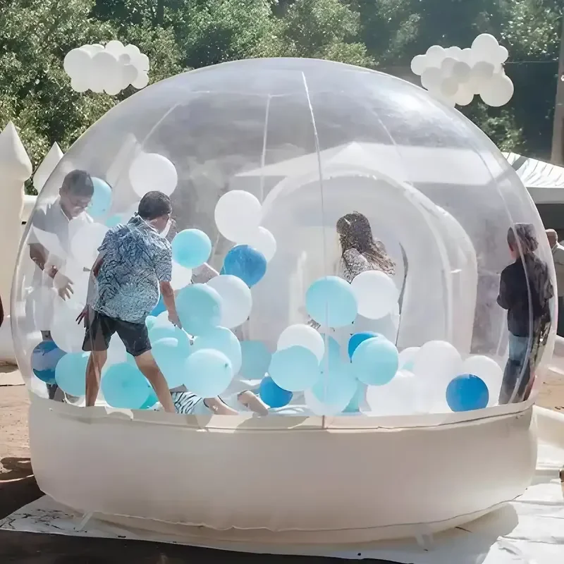 Transparent Inflatable Bubble House Trampoline With Balloon High Quality Outdoor Play Tent For Kids Adults Fun Jumping Castle
