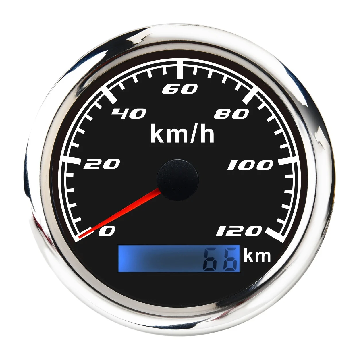 

Universal Speedometer 12V/24V Odometer 85mm 120Km/H LCD Hourmeter Tachometer Backlight for Marine Car Motorcycle