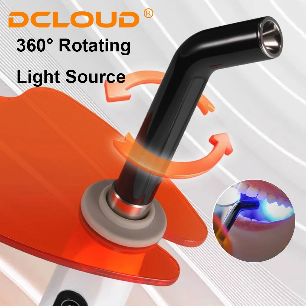 Lámpara de luz de curado Dental LED 1S cura 3 modos resina curable una segunda cura equipo de odontología lámpara fotopolimerizadora 2500mW/cm2