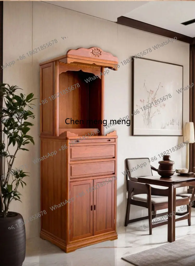 Buddhist shrine offering table Shrine new Chinese vertical cabinet Guanyin Bodhisattva household God of Wealth offering table