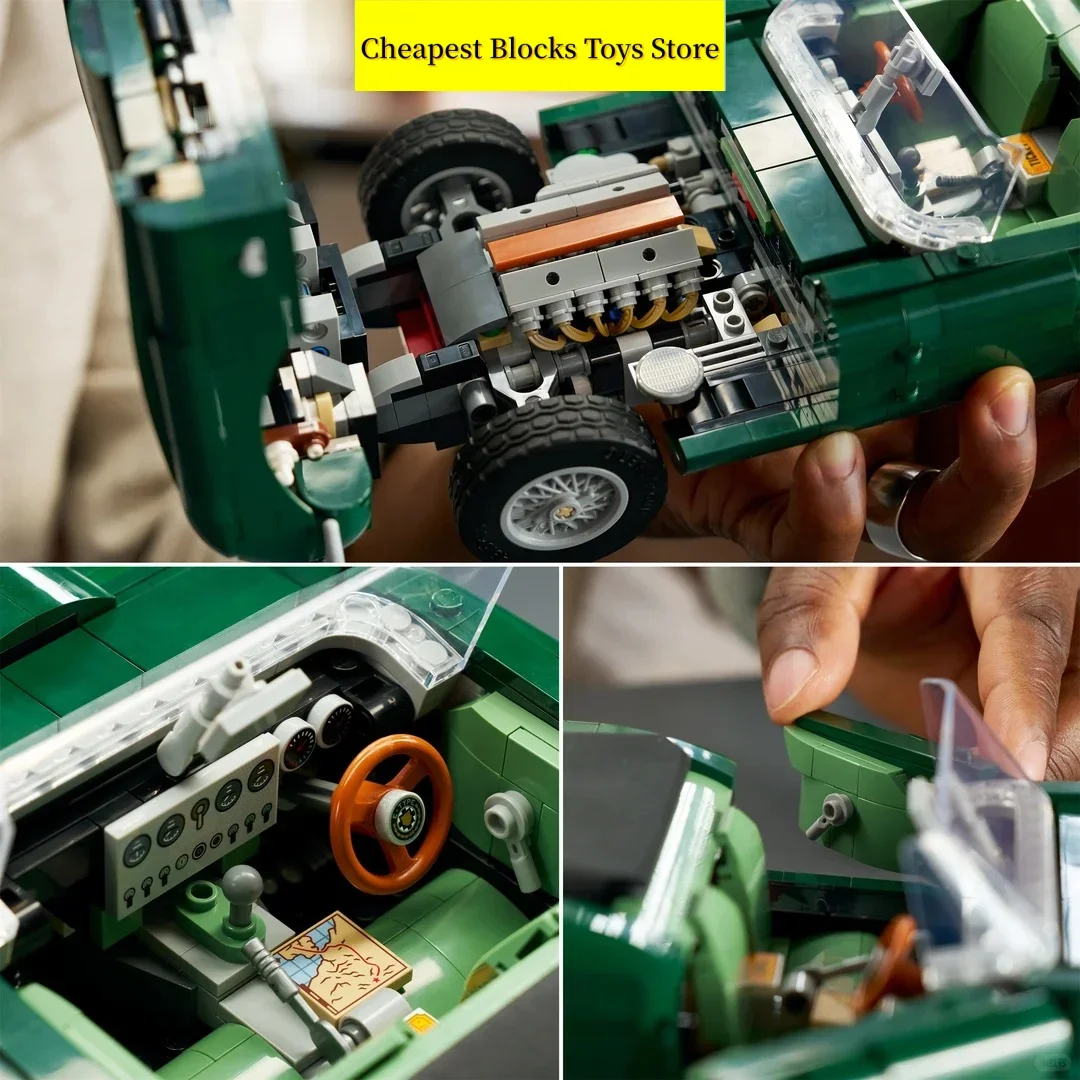 2026 New Vintage British Roadster Model 1673pcs Christmas Toy for Family Decor Gift Building Blocks Brick Convertible Sports Car