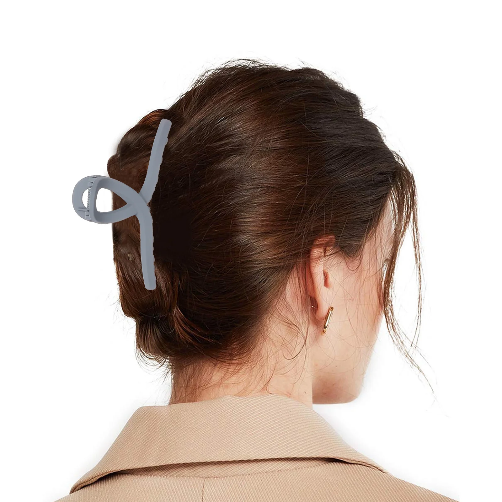 

6Pcs Women Hair Claw Clip Large Anti-Skid Hair Clamp Strong Grip Claw Barrette for Daily Office Party Travel Use Stylish Design