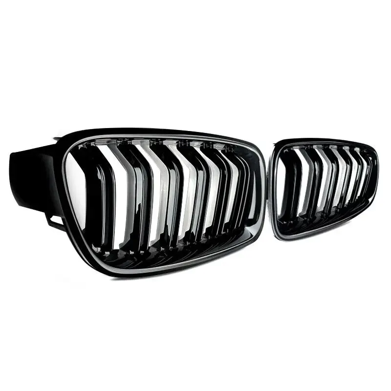 Dupla fenda dianteira rim grade, abs, estilo de carro, alta qualidade, apto para bmw f30, f31, f35, 2012-2018, 320i, 325i, 328i, auto acessórios