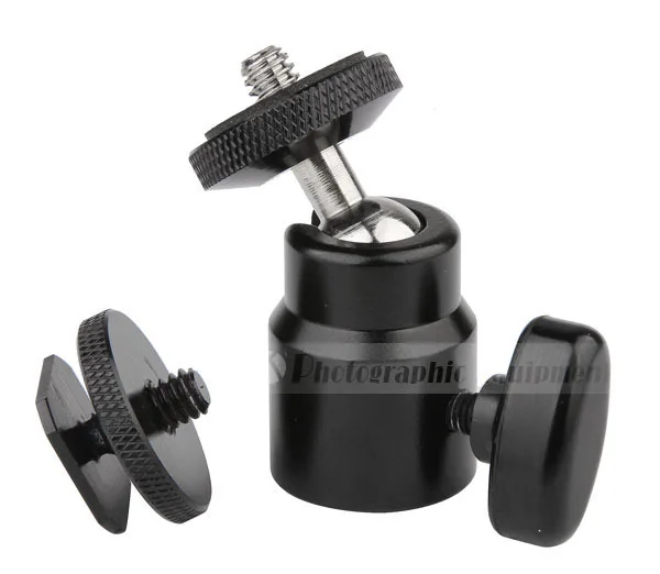 10 قطع رأس كروي ثلاثي القوائم صغير مع كاميرا لولبية 1/4 بوصة فلاش الحذاء الساخن ملحقات استوديو الصور