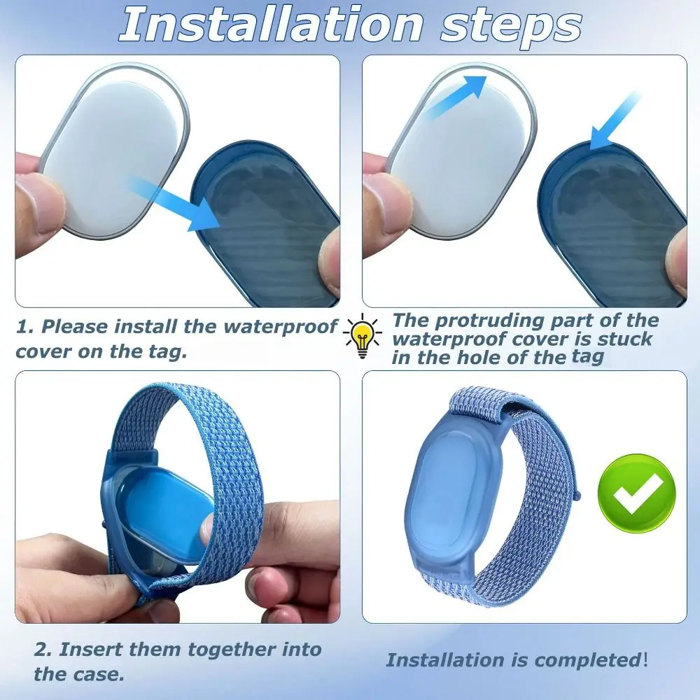 Colorful TPU Case Nylon Strap Replacement Adjustable Kids Bracelet Waterproof Child Wristband for Xiaomi Tag Tracker Accessories