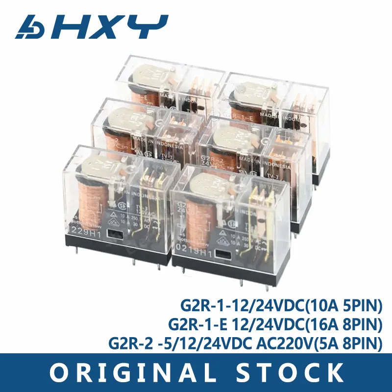 

5PCS/лот силовой реле G2R-1 -12VDC 10A 5PIN G2R-1-E -12VDC 16A 8PIN G2R-2 -5V 12V 24V DC реле AC220V 5A 8PIN