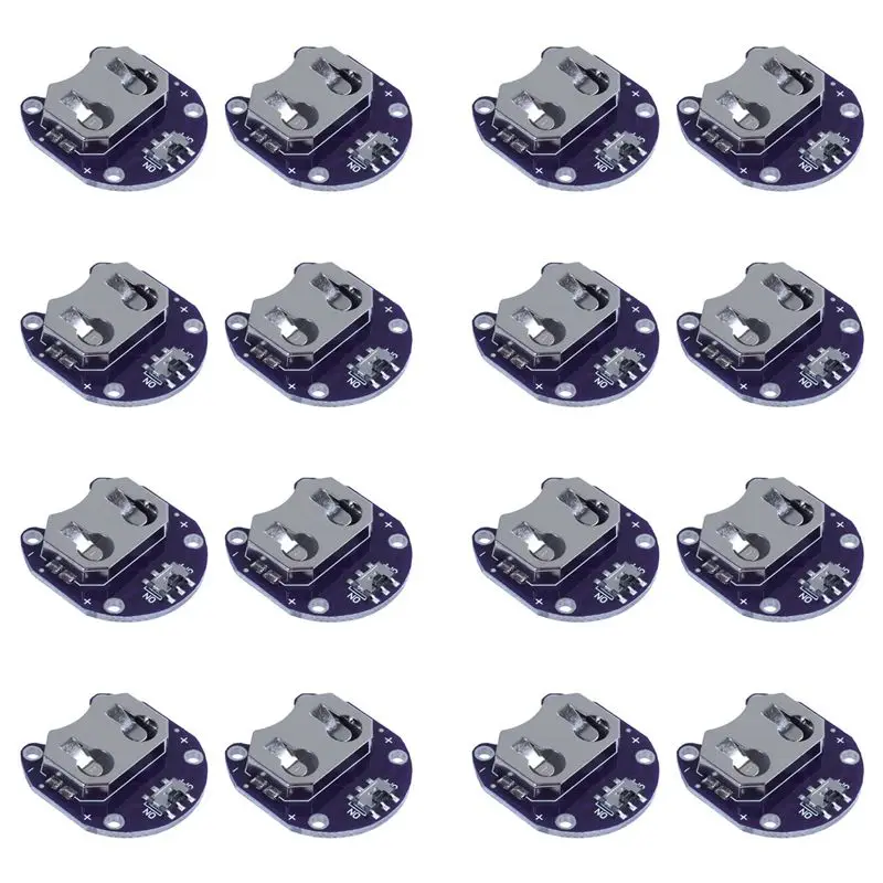 2 X Coin Cell Battery Holder For CR2032 - With Switch (16 Pcs)-Y41A