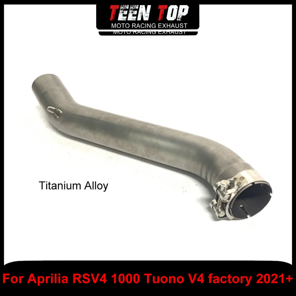 

For Aprilia RSV4 1000 Tuono V4 factory Middle Link Pipe Connect Tube Motorcycle Titanium Alloy Exhaust Pipe RSV4 1000 2021+