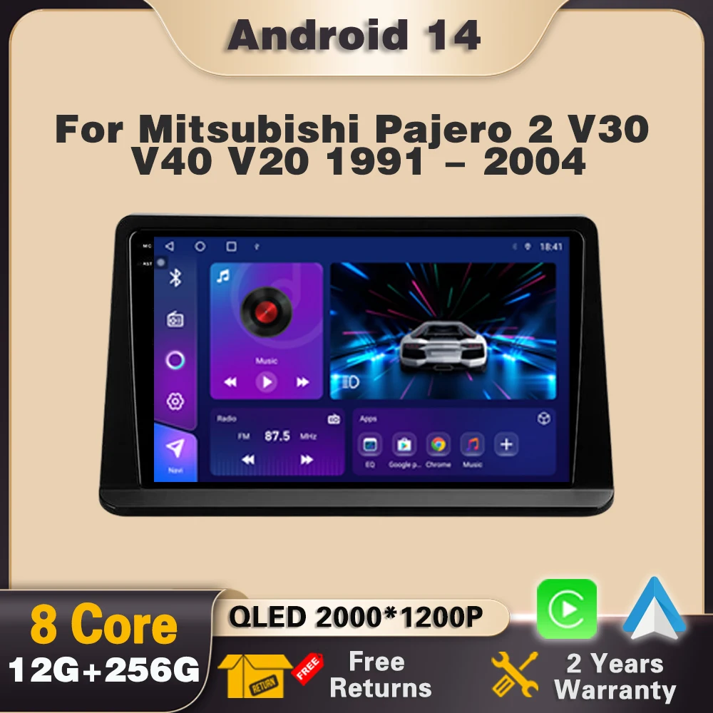 

Android 14 Car Radio For Mitsubishi Pajero 2 V30 V40 V20 1991 - 2004 Video Carplay Navigation Autoradio WIFI 4G DVD BT WIFI GPS