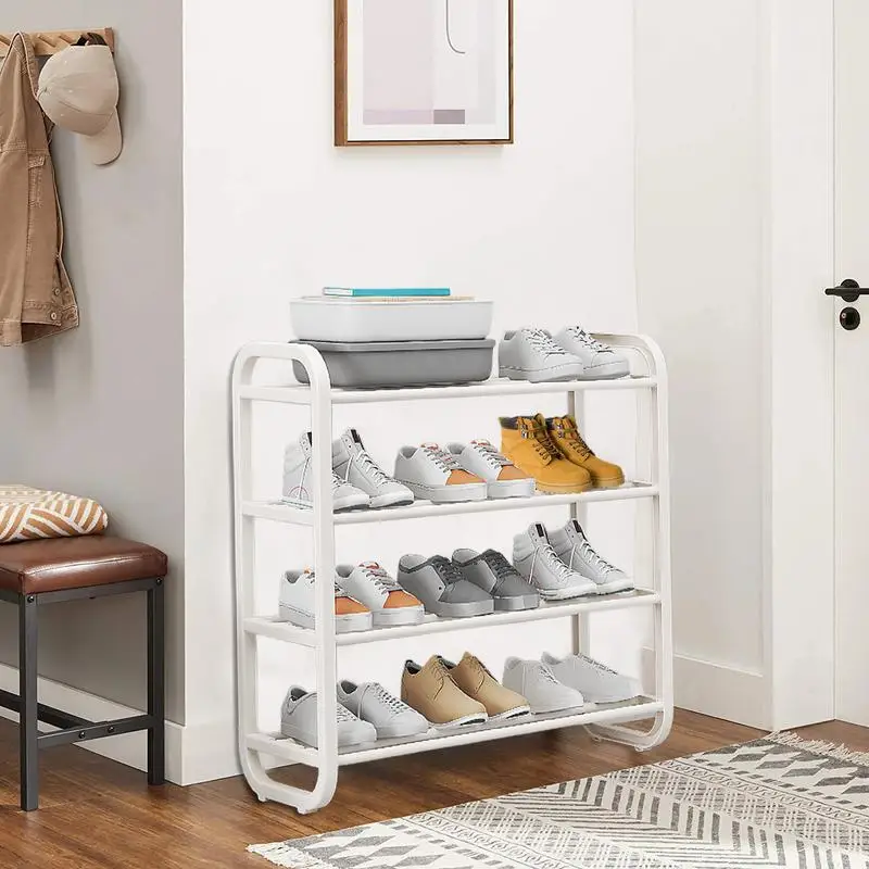 Shoe Storage Shelf 4-layer Shoe Storage Shelf For Entryway Easy To Assemble Standing Shoe Storage For Entryway Garage Hallway