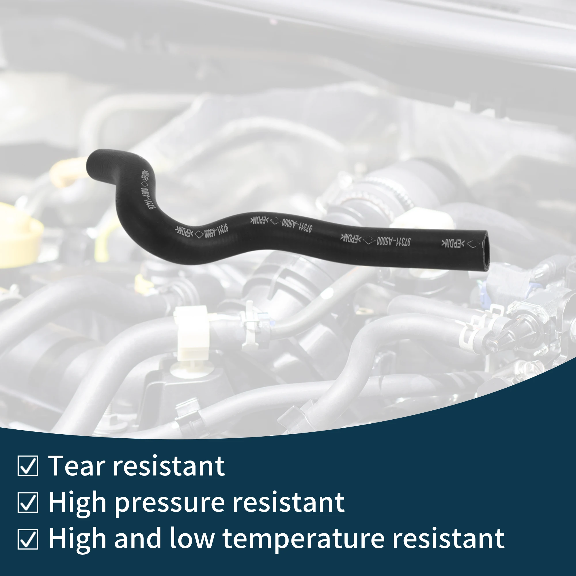 UXCELL Radiator Hose Heater Hose Radiator Outlet Hose Pipe No.97311A5000 for Kia Ceed Pro 2011-2016 Rubber Warm Air Inlet Pipe view 5