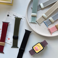 Braided Band for Apple Watch Strap 40mm 42mm 44mm 46mm 49mm Magnetic Nylon Women Bracelet for Iwatch Series 10 9 8 Ultra 7 6