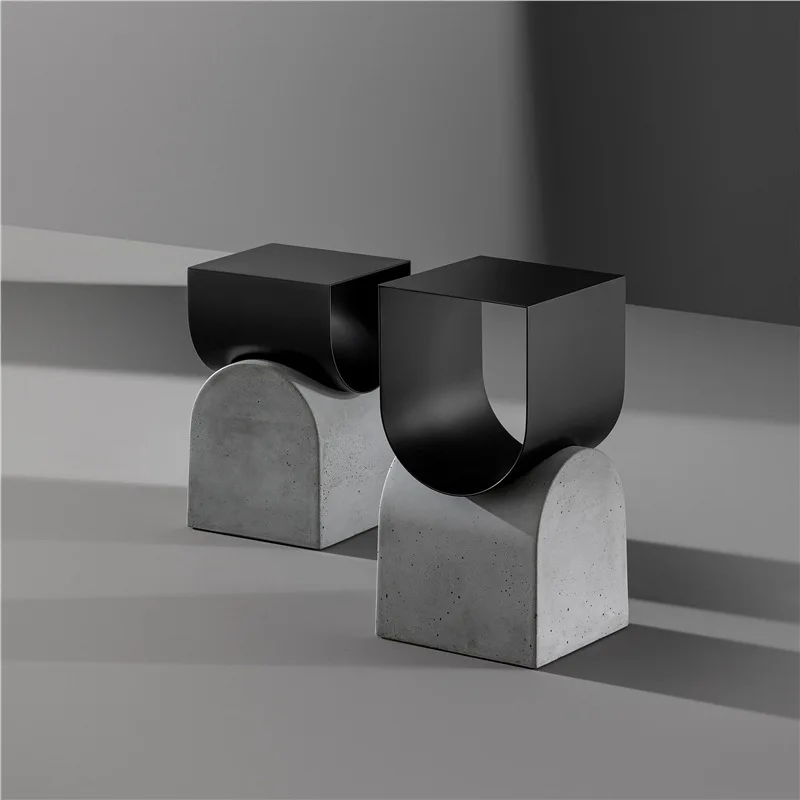 

Personalized sofa minimalist few wabi wind magazine cement side cabinet small side coffee table sofa edge Italian style