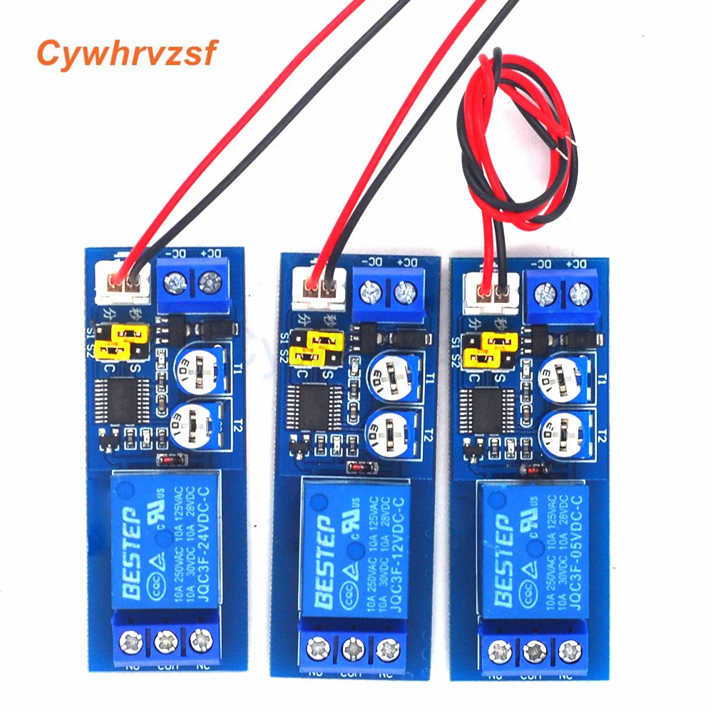 DC 5V 12V 24V Infinite Cycle Delay Timing Time Relay Timer Control ON-OFF Loop Switch Module Double Adjustable 0-100 Mminutes