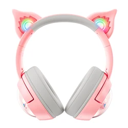 New B5 Wireless Gaming Headset With RGB Lighting Cute Pet Spaceship Bluetooth Headphones HD Mic HiFi Stereo Sound Game Headset