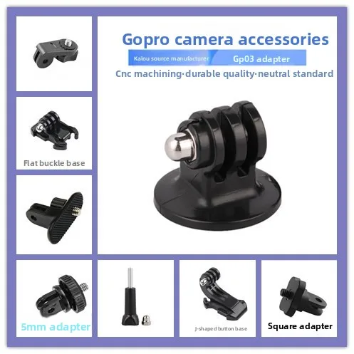Adaptador de conversión de tornillo Universal de 1/4 ""para GoPro Hero 13 12 11 10 9 DJI Action 4 3 Insta360 X4 X3 Accesorios