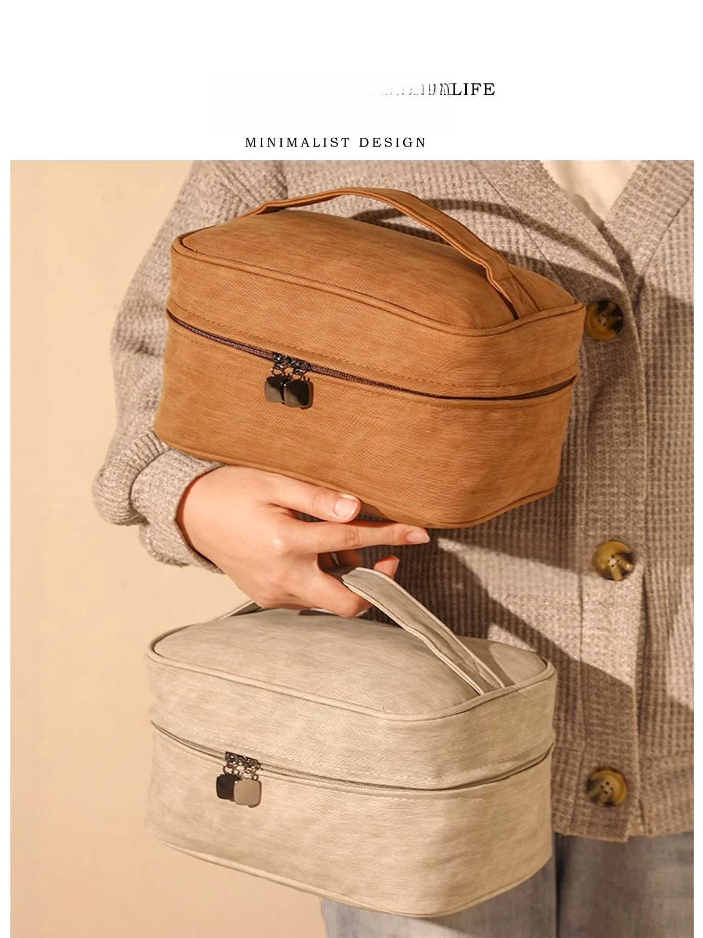 

Портативная косметичка Tlife Rust большой вместимости для женщин, для путешествий и командировок, удобная сумка для хранения, простой дизайн