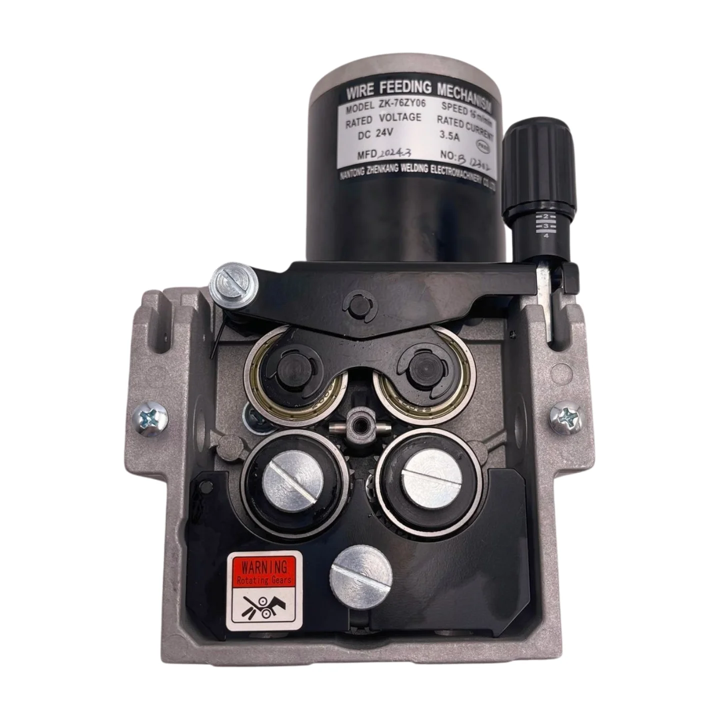 Mig Wire Feeder Motor 76ZY06 24V DC 15m/min Double drive 80W Roller V1.0 / 1.2