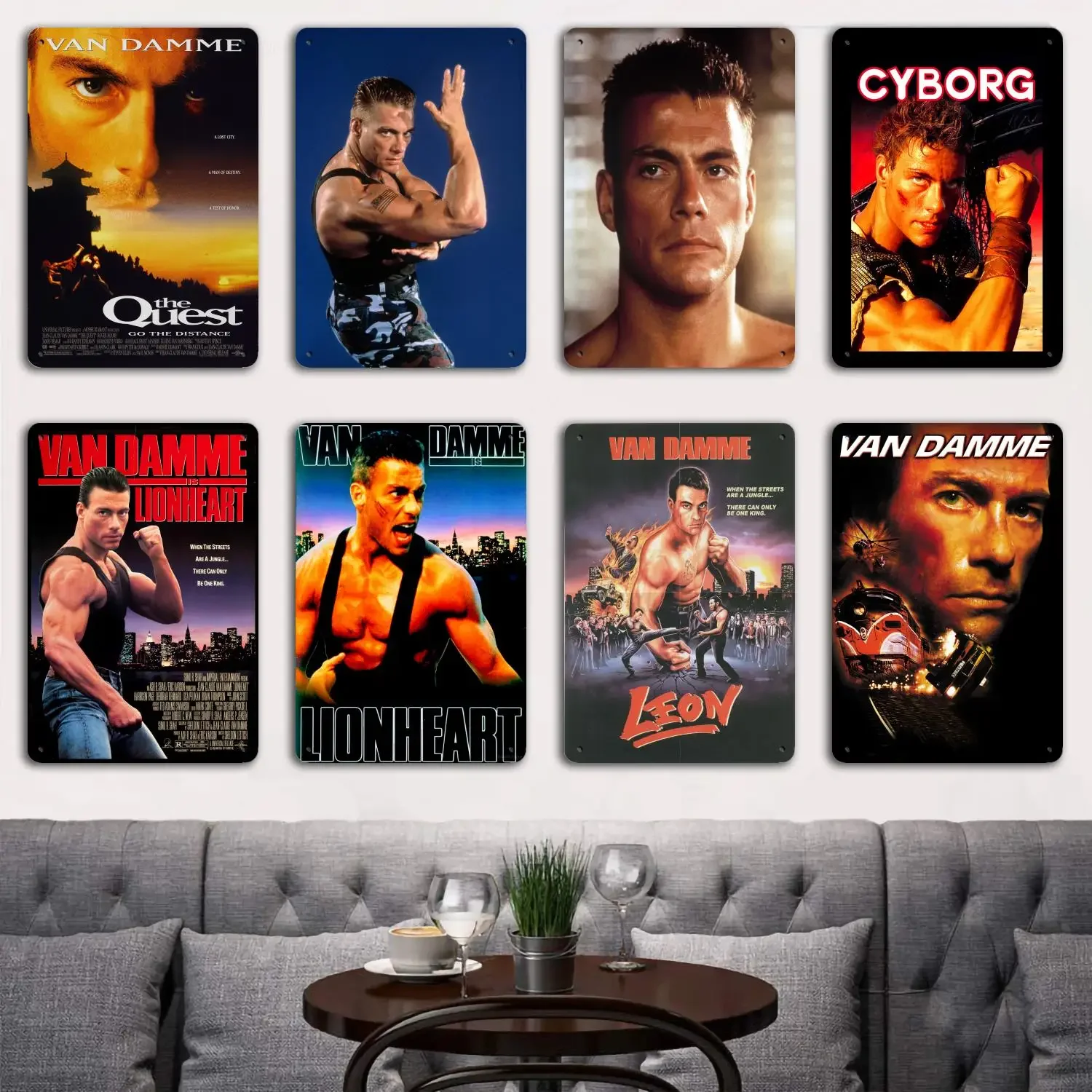 jean claude van damme Tin Metal Plaques and Signs Wall Decor, Captain Poster, Vintage Decor, Bar, Pub, Club, Wall Decoration